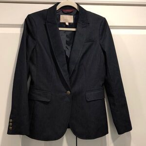 Classic Navy Denim Blazer
